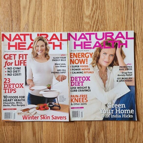 Natural Health Magazine Lot 2009 February, March Women Fitness & Beauty - Picture 1 of 4